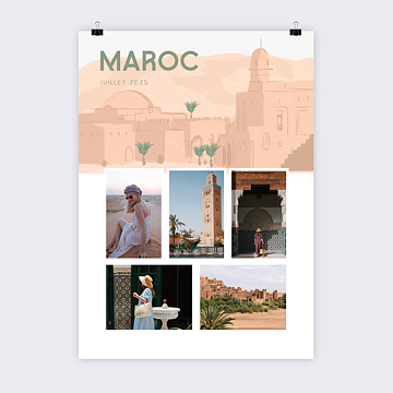 Poster voyage Maroc Illustr