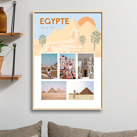 Affiche voyage Égypte Illustré