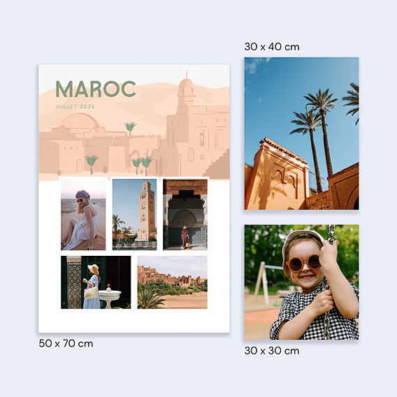 Affiche voyage Maroc Illustré