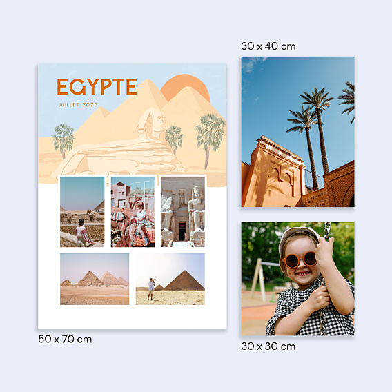 Affiche voyage Égypte Illustré