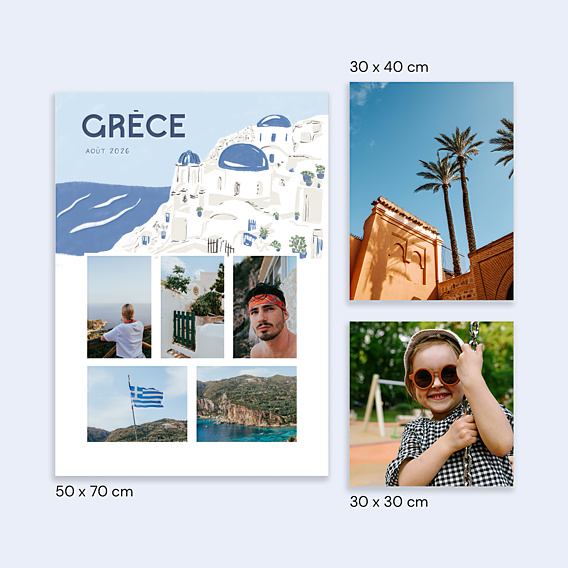 Affiche voyage Grèce Illustrée