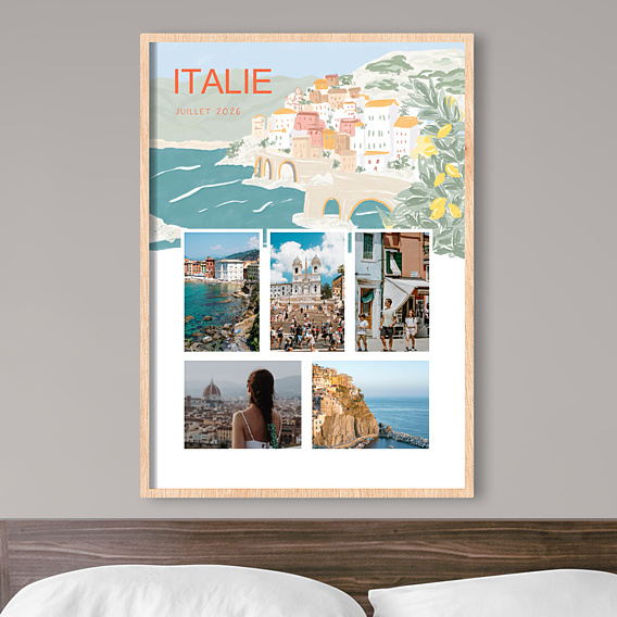 Affiche voyage Italie Illustrée