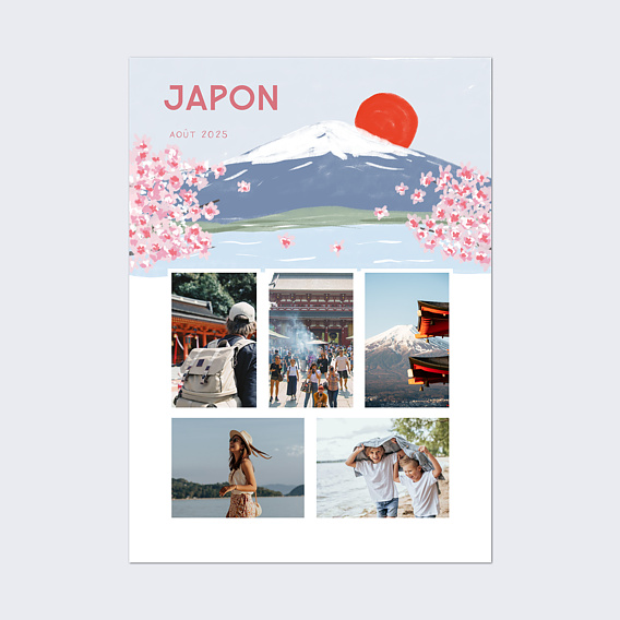 Affiche voyage Japon Illustré Recto