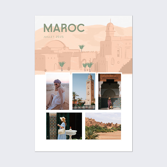 Affiche voyage Maroc Illustré
