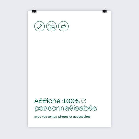Affiche voyage 100% Personnalisable Recto
