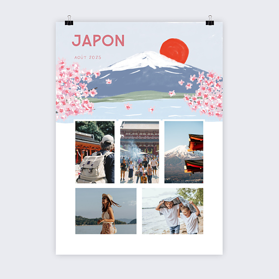 Affiche voyage Japon Illustré Recto