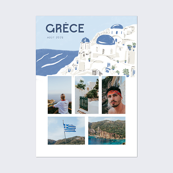 Affiche voyage Grèce Illustrée