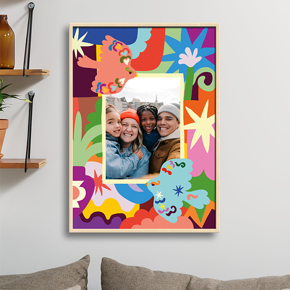 Affiche famille Cosmic folk - Leona Rose x Popcarte Après 1