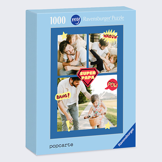 Puzzle famille Papa héros