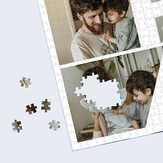 Puzzle famille Papa vertical