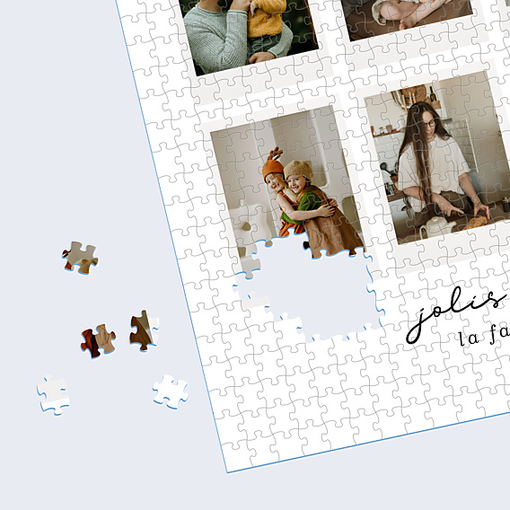 Puzzle famille Grille Polaroid