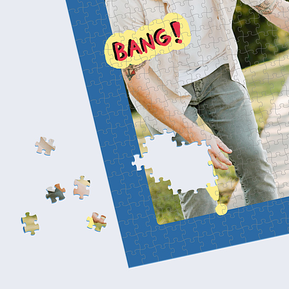 Puzzle famille Papa héros