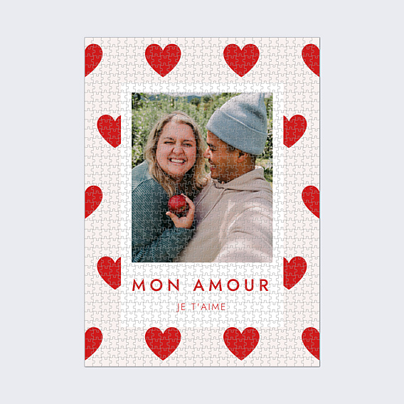 Puzzle famille 1001 coeurs
