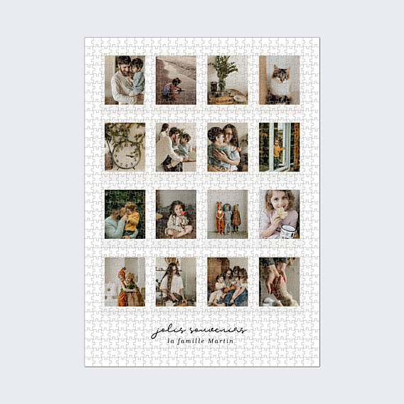 Puzzle famille Grille Polaroid