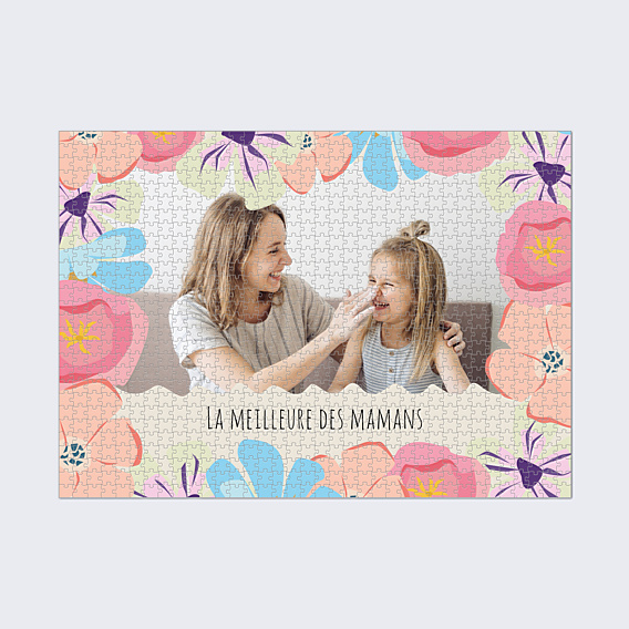 Puzzle famille Grandes fleurs