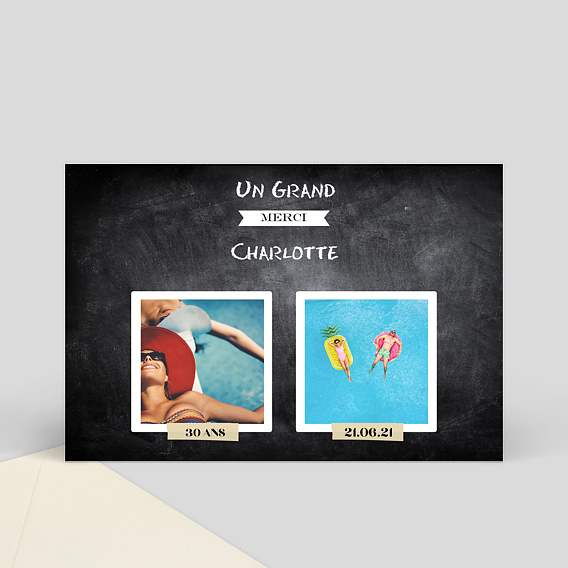 Remerciements Anniversaire Avant-Après