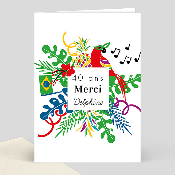 Remerciements Anniversaire Carnaval