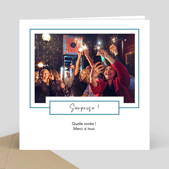 Remerciements Anniversaire Découpe Cadre 