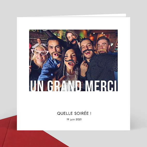 Remerciements Anniversaire Découpe Grand Merci