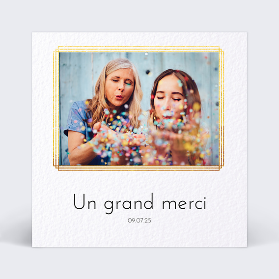 Carte de remerciement d'anniversaire Esprit gatsby