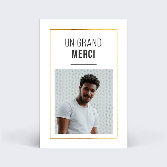 Carte remerciement anniversaire Filet Photo