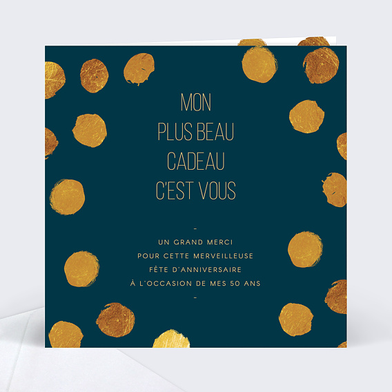 Remerciement Anniversaire Graphique Chic Popcarte