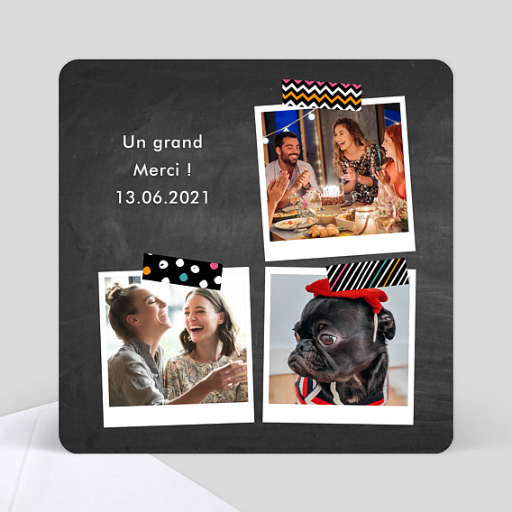 Remerciements Anniversaire Homemade