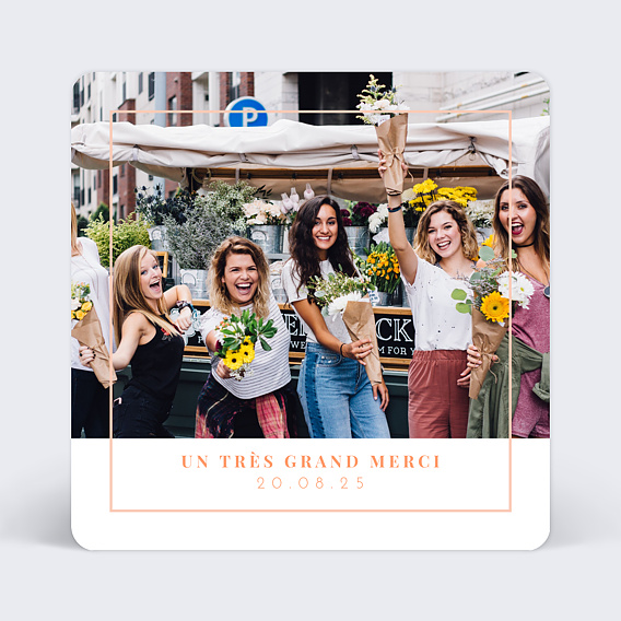 Carte remerciement anniversaire Joli Filet