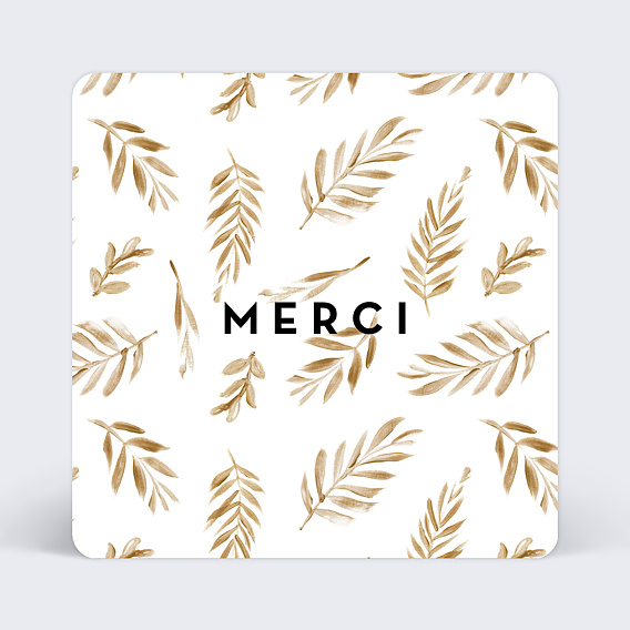 Carte remerciement anniversaire Luxe