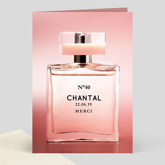 Remerciements Anniversaire Parfum