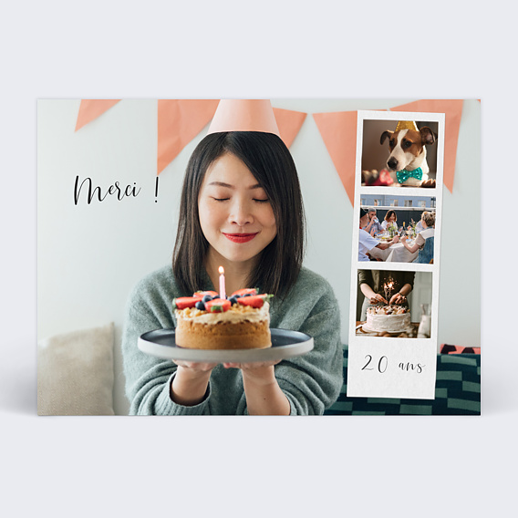 Remerciement Anniversaire Photomaton Popcarte