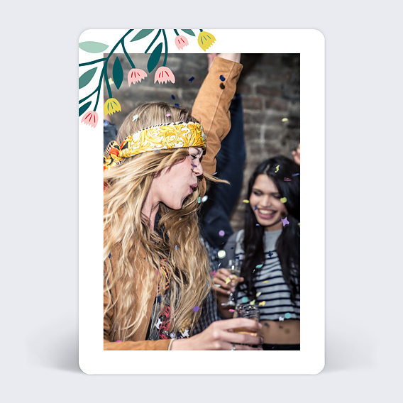 Carte remerciement anniversaire Floral Atmosphere Verso