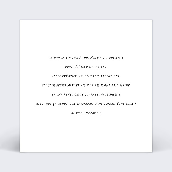 Remerciements Anniversaire Polaroïd