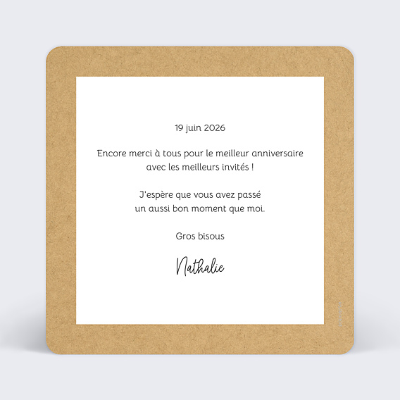 Remerciements Anniversaire Fanions Bucoliques Merci