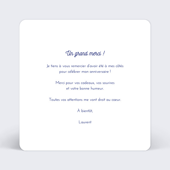 Remerciements Anniversaire Bulles Ocre