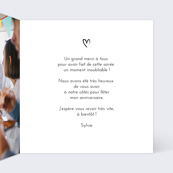Remerciements Anniversaire Trait de Crayon