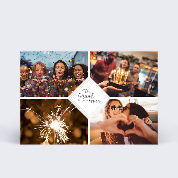 Remerciements Anniversaire Charme Classique