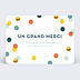 Carte remerciement anniversaire Confettis Chic