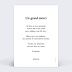 Carte remerciement anniversaire Typographie Cadre Verso