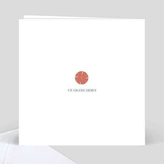 Carte remerciement anniversaire Graphique Verso