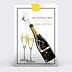 Carte remerciement anniversaire Champagne
