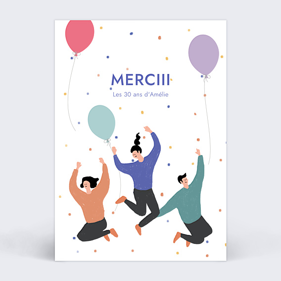 Carte remerciement anniversaire Anniversaire Surprise