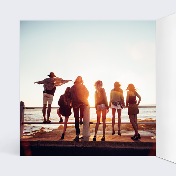 Carte remerciement anniversaire Design Intérieur Gauche