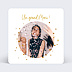 Carte remerciement anniversaire Golden Dots