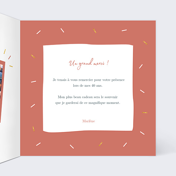Remerciements Anniversaire Graphique