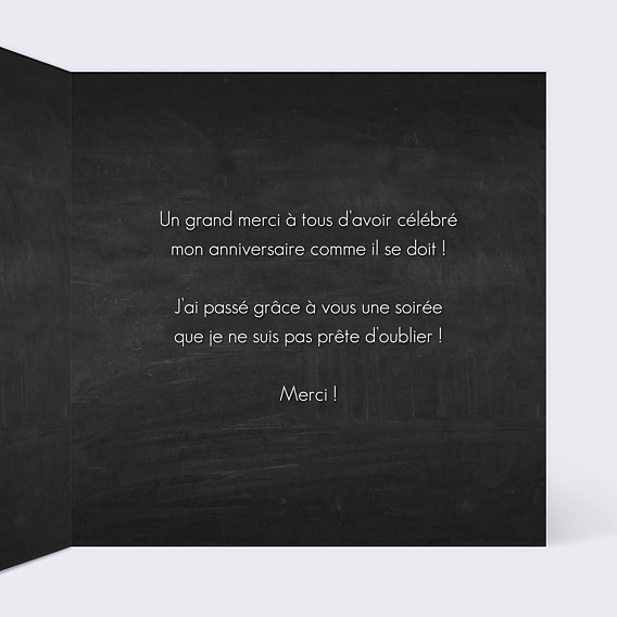 Remerciements Anniversaire Etapes de Soirée