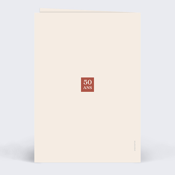 Carte remerciement anniversaire Classique Femme Verso