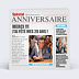 Carte remerciement anniversaire Journal
