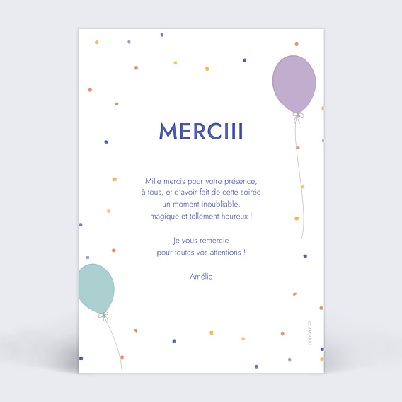 Remerciements Anniversaire Anniversaire Surprise