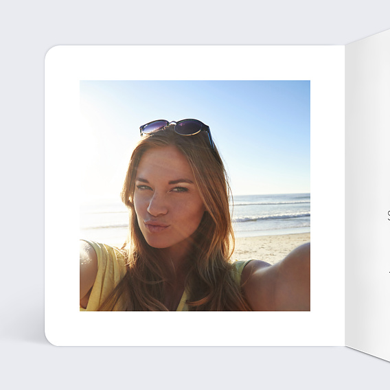 Carte remerciement anniversaire Couronne Intérieur Gauche